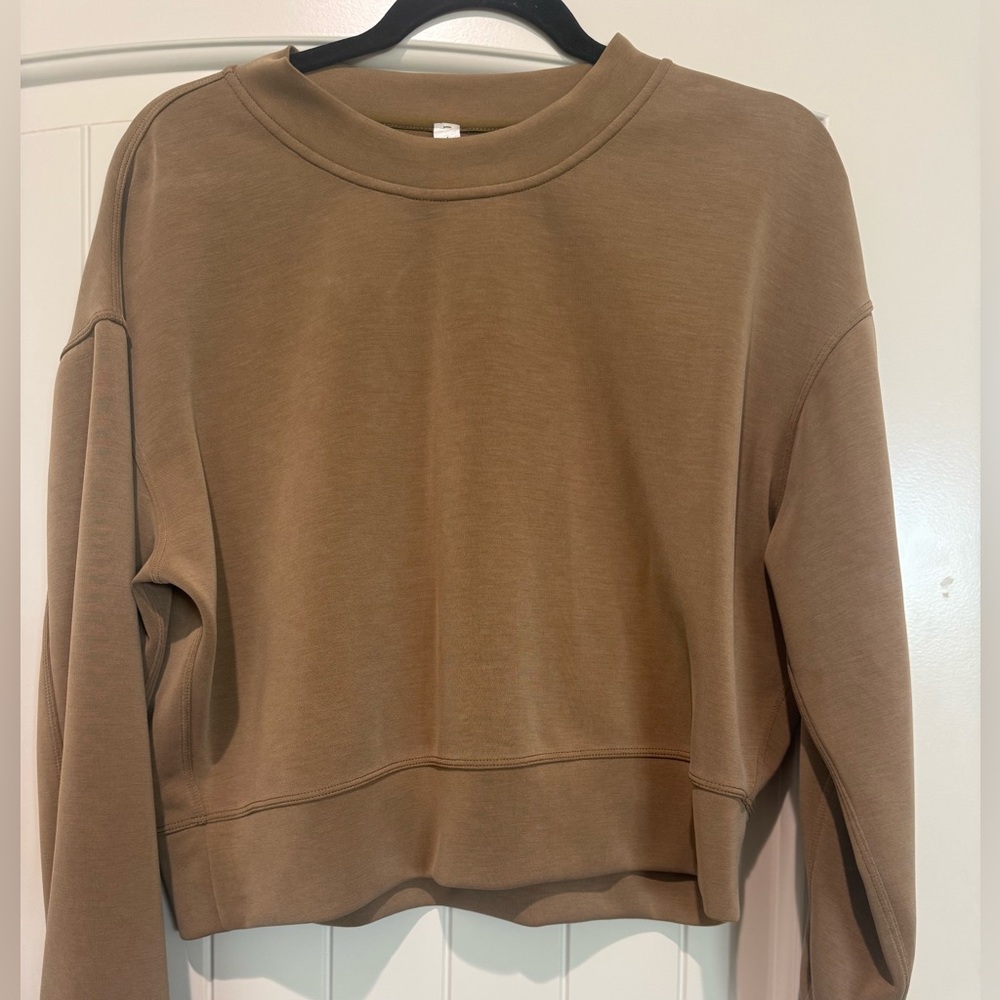 lululemon athletica Cropped Crewneck Sweatshirt in Brown